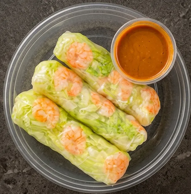 Fresh Vietnamese salad rolls at Pho 72 Calgary